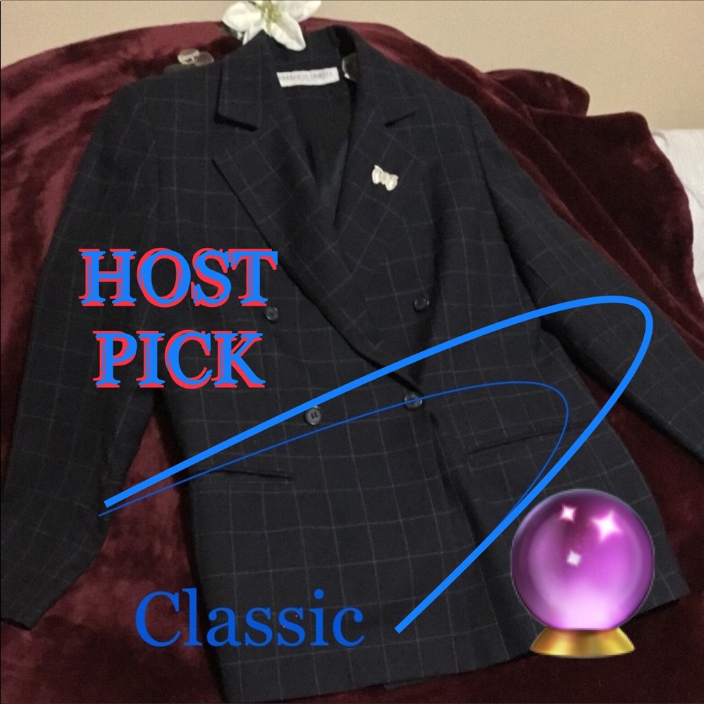 🖤Amanda Smith Wool Blazer & Brooch